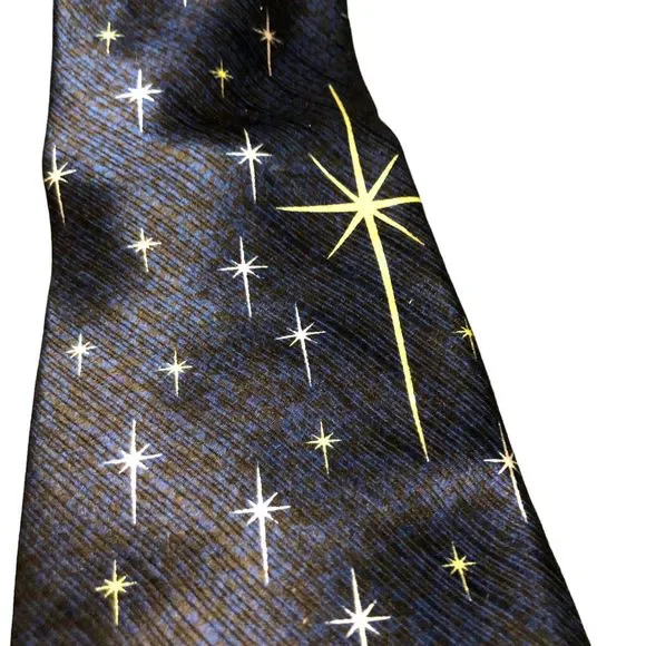 Eagle wings Navivity Christmas Tie, 100% Silk Tie, Holiday Necktie, Christian - Picture 3 of 7